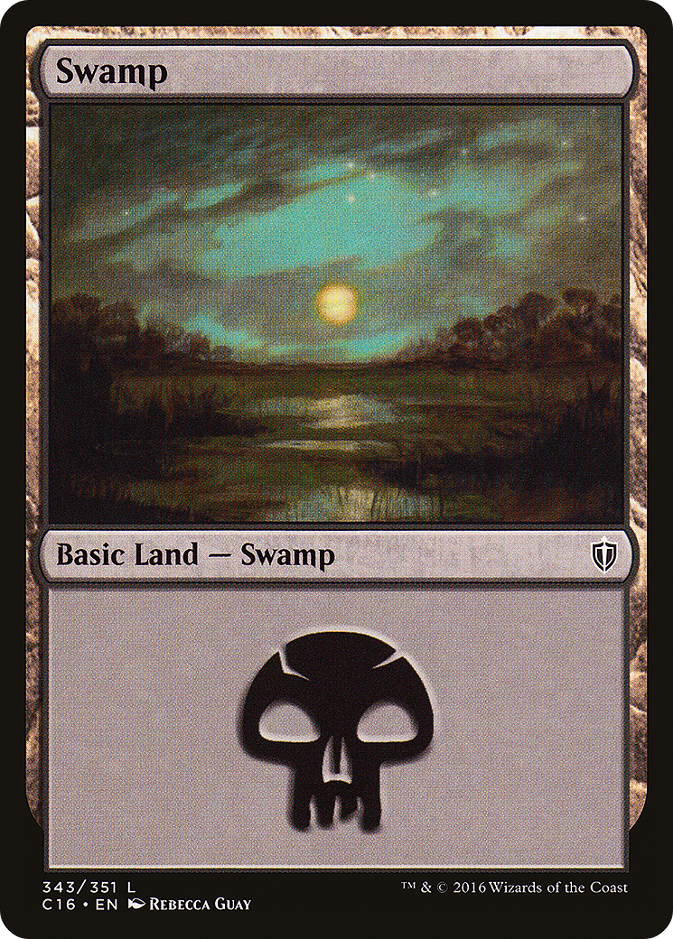 Swamp (343) (C16-343) [Commander 2016] MTG Single Wizards of the Coast