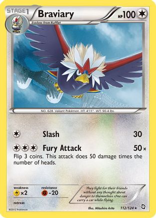 Braviary (/124) Reverse Holofoil [BW: Dragons Exalted] Pokemon Single Pokémon
