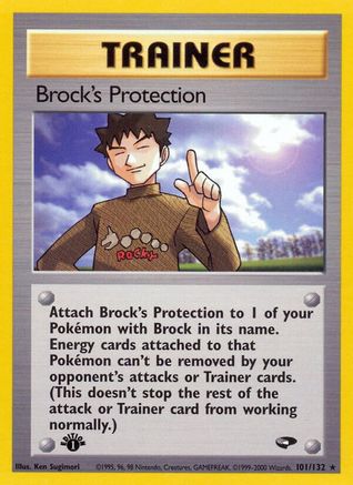 Brock's Protection (101/132) 1st Edition [Vintage: Gym Challenge] Pokemon Single Pokémon