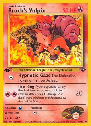 Brock's Vulpix (37/132) - [Vintage: Gym Challenge] 1st Edition Pokemon Single Pokémon