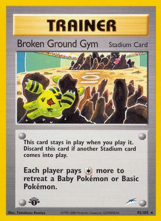Broken Ground Gym (/105) 1st Edition [Vintage: Neo Destiny] Pokemon Single Pokémon