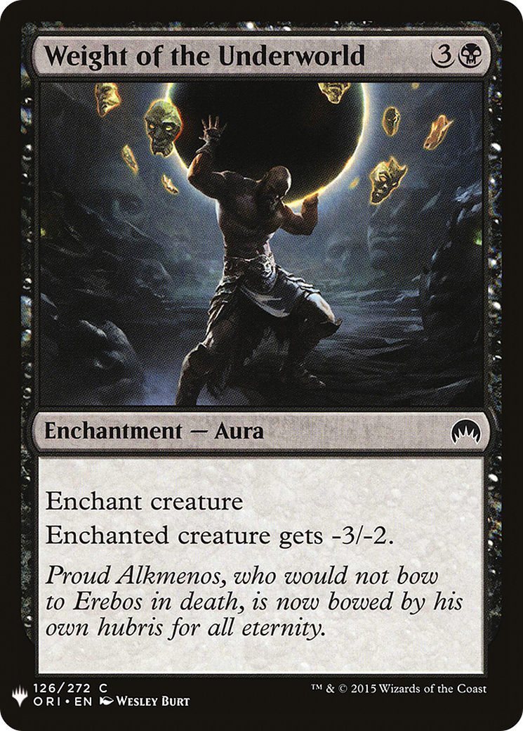 Weight of the Underworld (LIST-ORI-126) [Mystery Booster] The List MTG Single Wizards of the Coast