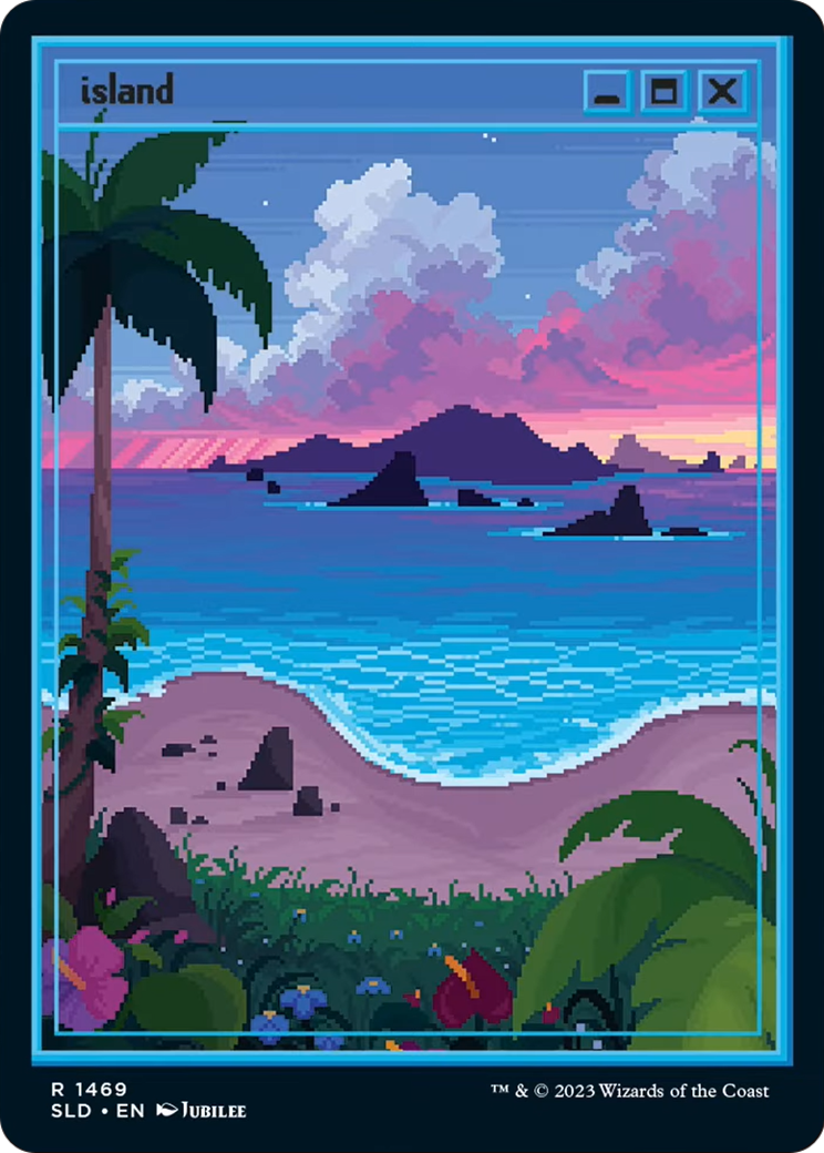Island (1469) (SLD-1469) [Secret Lair] Drop Foil MTG Single Wizards of the Coast