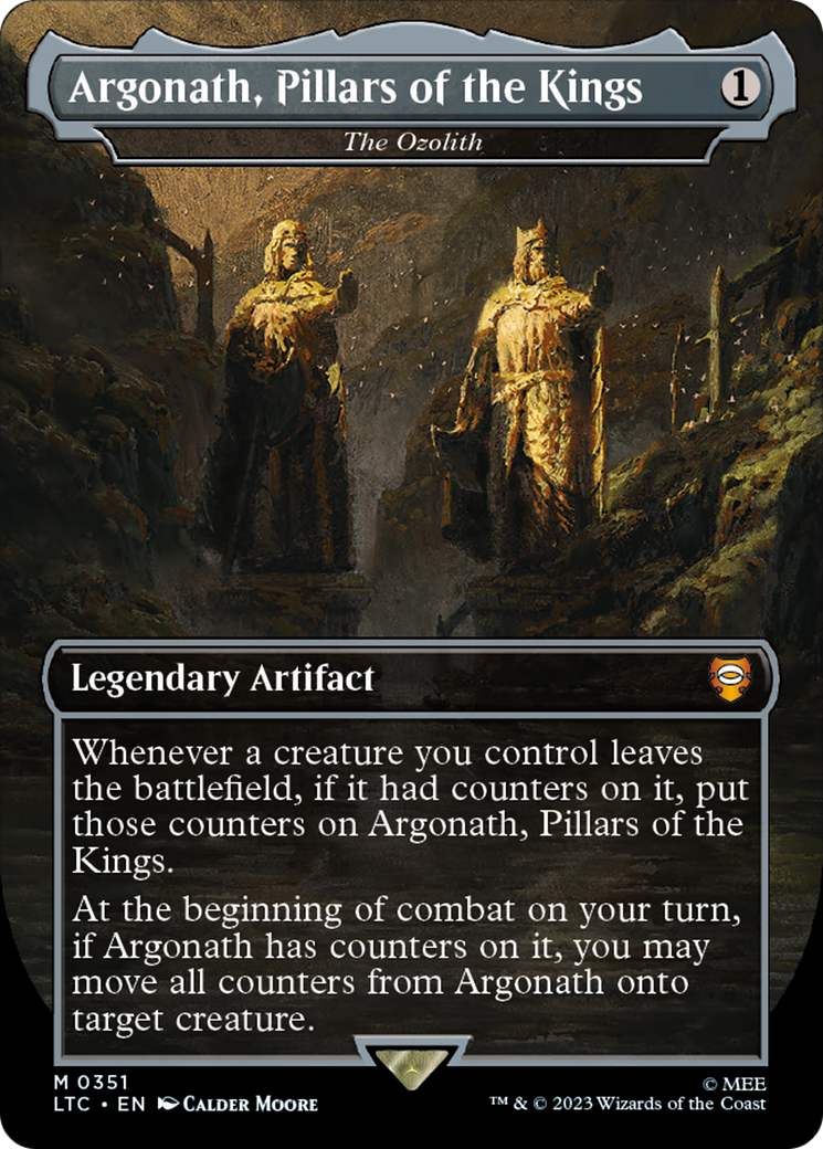 Argonath, Pillars of the Kings - The Ozolith (LTC-351) [Tales of Middle-earth Commander] (Borderless) Foil MTG Single Wizards of the Coast