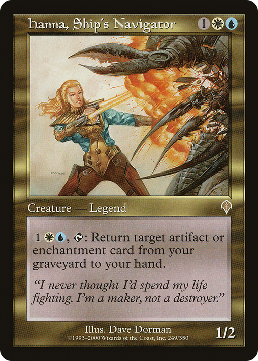 Hanna, Ship's Navigator (INV-249) [Invasion] Foil MTG Single Wizards of the Coast