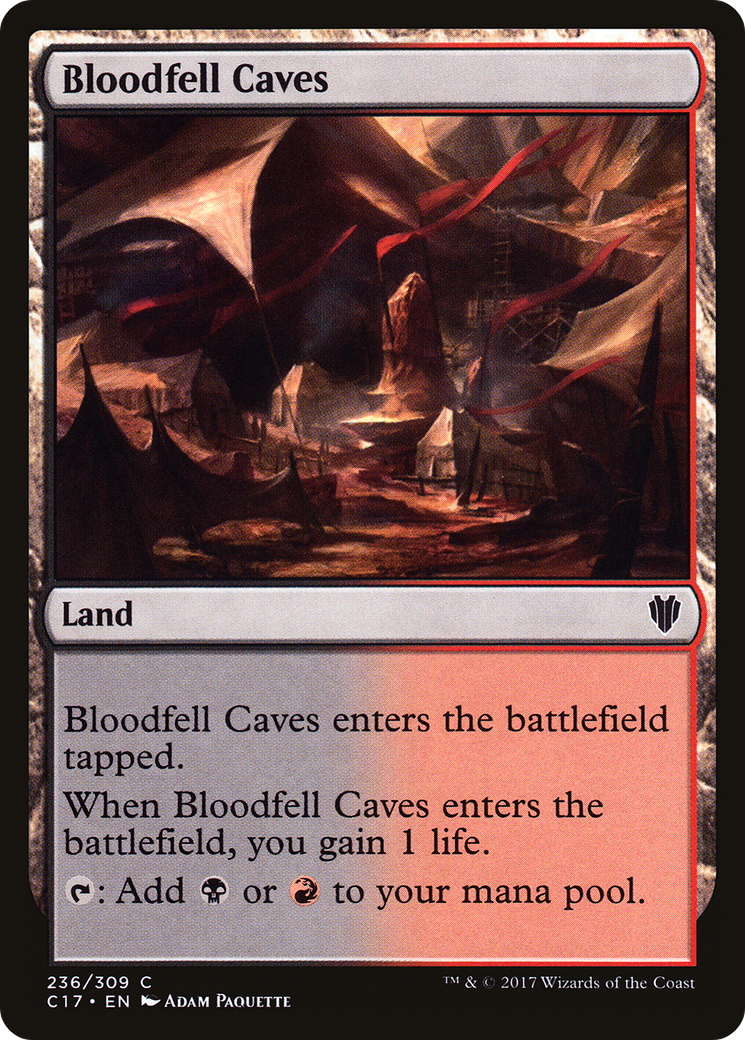 Bloodfell Caves (C17-236) [Commander 2017] MTG Single Wizards of the Coast