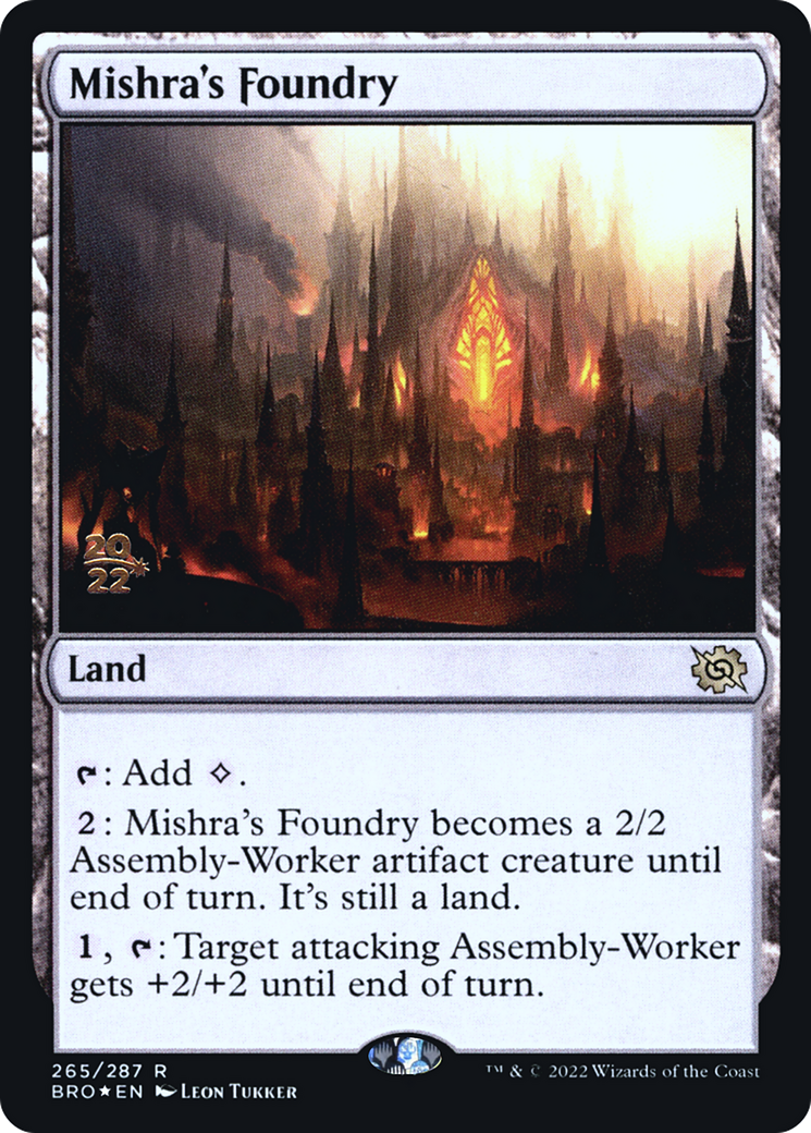 Mishra's Foundry (PRE-265) [The Brothers' War Promos] Foil MTG Single Wizards of the Coast