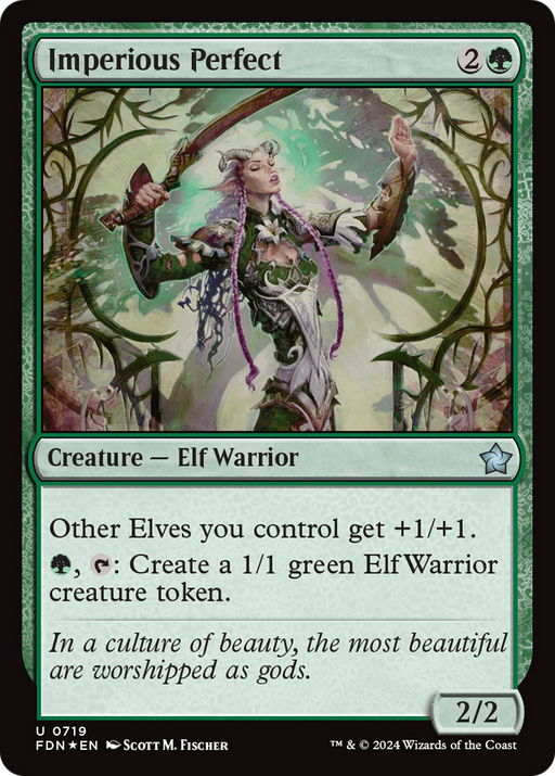 Imperious Perfect (FDN-719) [Foundations] Foil MTG Single Wizards of the Coast