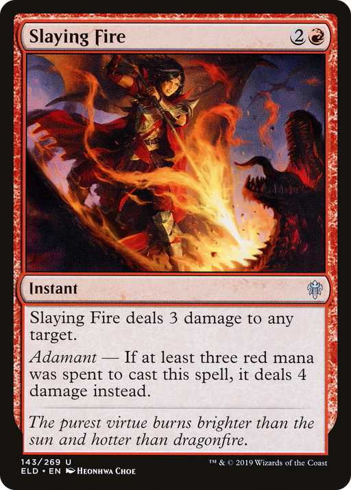 Slaying Fire (ELD-143) [Throne of Eldraine] Foil MTG Single Wizards of the Coast