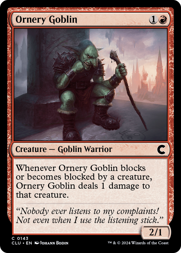 Ornery Goblin (CLU-143) [Ravnica: Clue Edition] MTG Single Wizards of the Coast