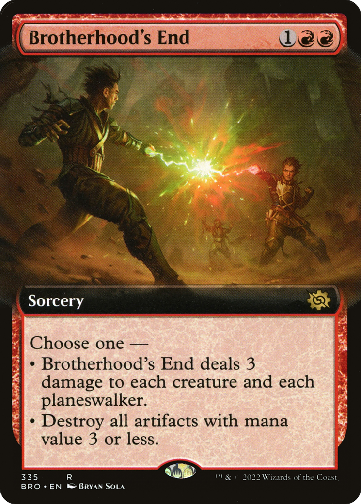 Brotherhood's End (BRO-335) [The Brothers' War] (Extended Art) Foil MTG Single Wizards of the Coast