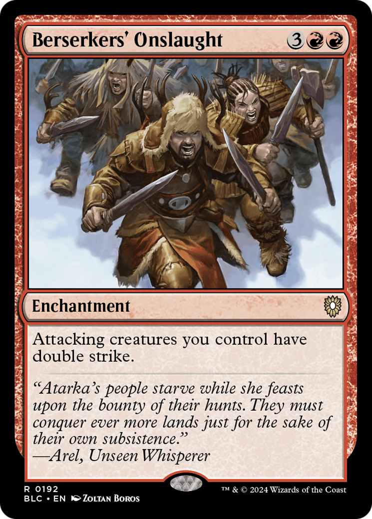 Berserkers' Onslaught (BLC-192) [Bloomburrow Commander] MTG Single Wizards of the Coast