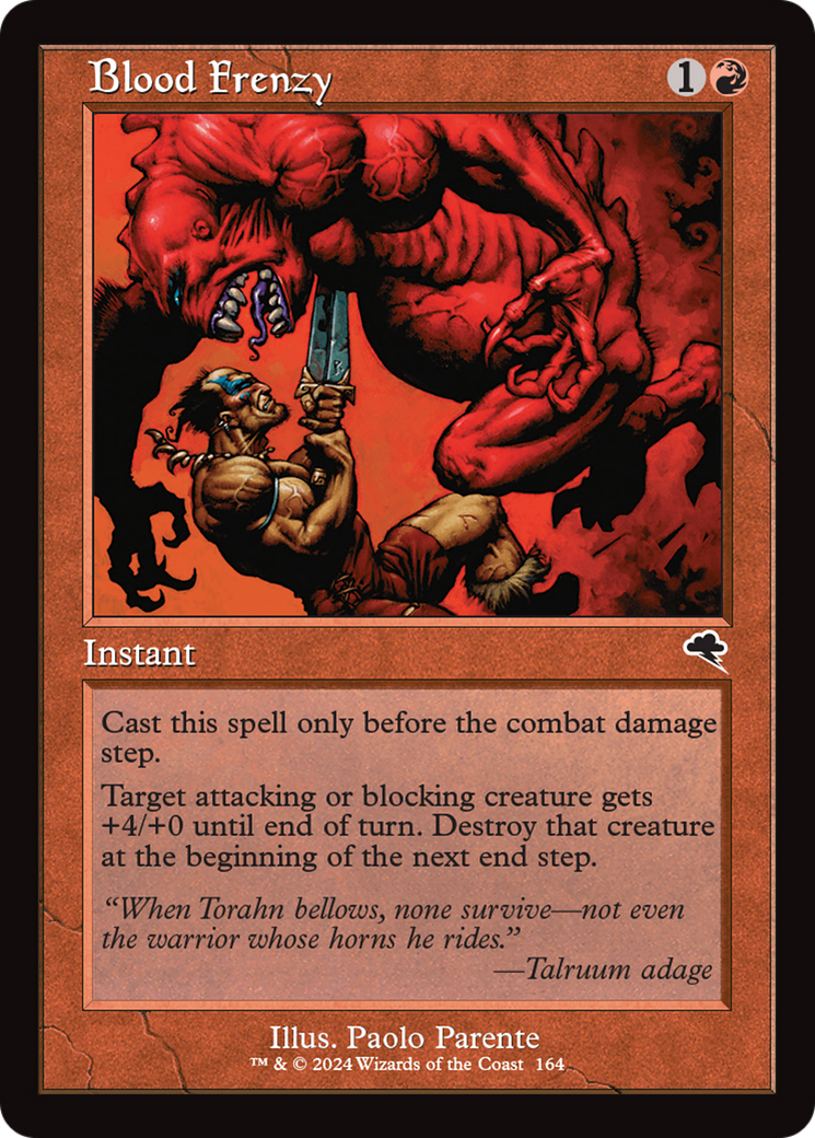 Blood Frenzy (LIST-TMP-164) [Mystery Booster] The List MTG Single Wizards of the Coast