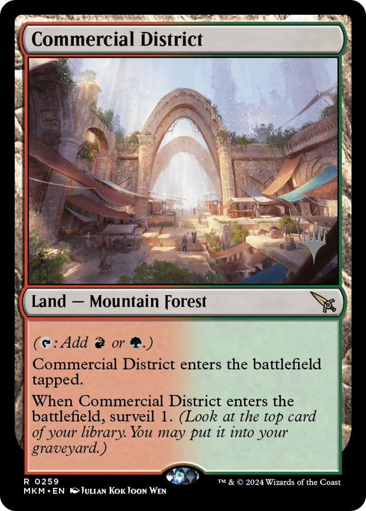 Commercial District (PPMKM-259) [Murders at Karlov Manor Promos] Foil MTG Single Wizards of the Coast