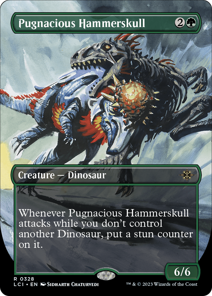 Pugnacious Hammerskull (LCI-328) [The Lost Caverns of Ixalan] (Borderless) Foil MTG Single Wizards of the Coast