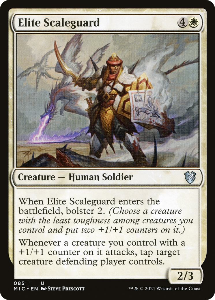 Elite Scaleguard (MIC-085) [Midnight Hunt Commander] MTG Single Wizards of the Coast