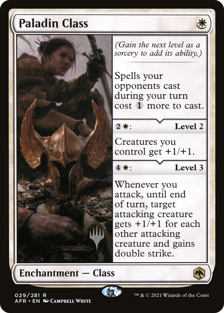 Paladin Class (PPAFR-029) [Adventures in the Forgotten Realms Promos] Foil MTG Single Wizards of the Coast