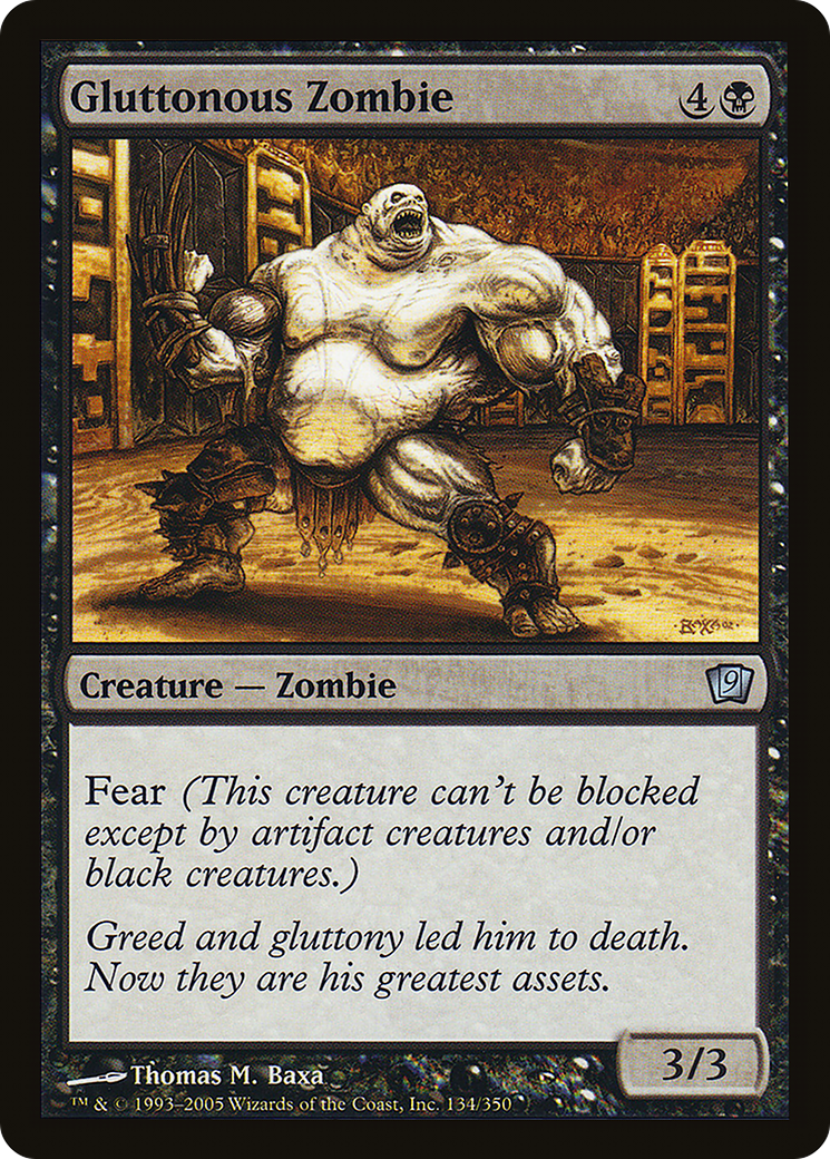 Gluttonous Zombie (9ED-134) [9th Edition] MTG Single Wizards of the Coast