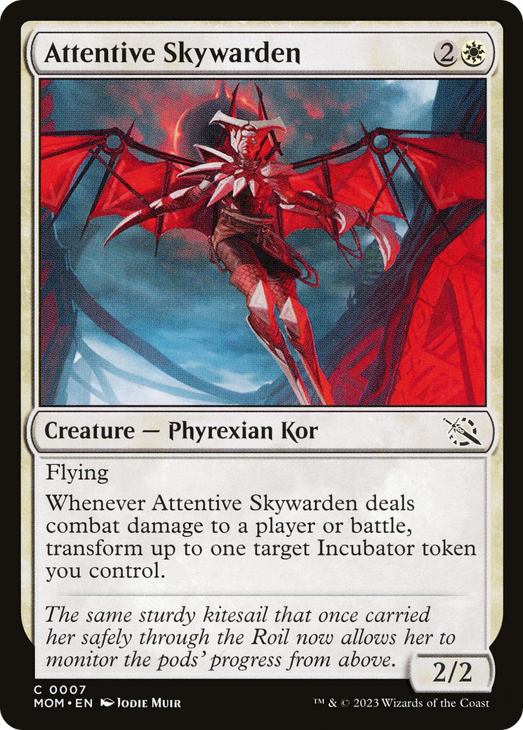 Attentive Skywarden (MOM-007) [March of the Machine] Foil MTG Single Wizards of the Coast