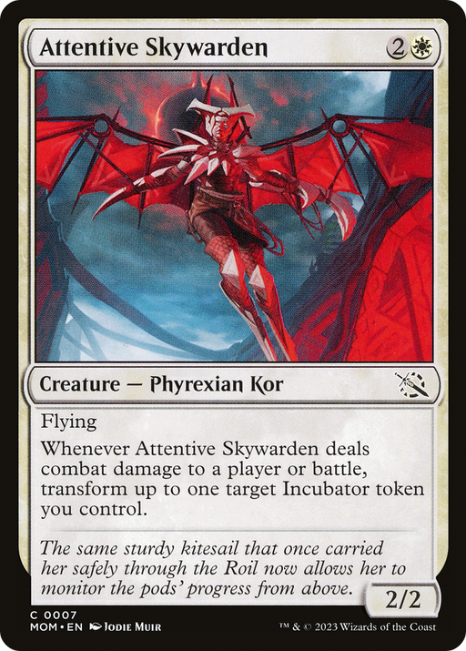Attentive Skywarden (MOM-007) [March of the Machine] Foil MTG Single Wizards of the Coast