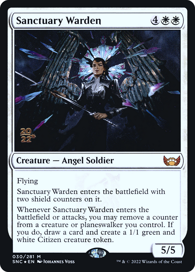 Sanctuary Warden (PRE-030) [Streets of New Capenna Promos] Foil MTG Single Wizards of the Coast