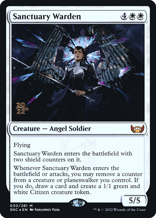Sanctuary Warden (PRE-030) [Streets of New Capenna Promos] Foil MTG Single Wizards of the Coast