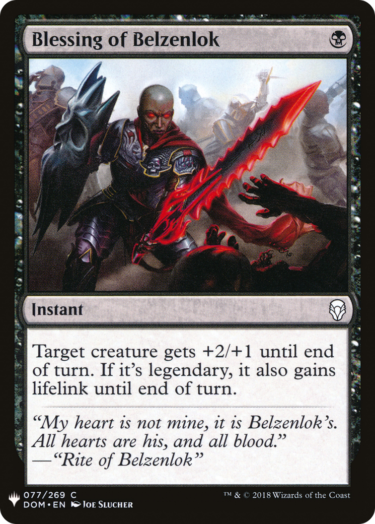 Blessing of Belzenlok (LIST-DOM-77) [Mystery Booster] The List MTG Single Wizards of the Coast