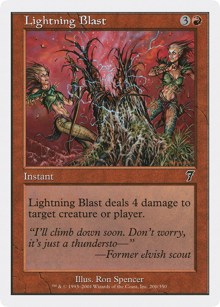 Lightning Blast (7ED-200) [7th Edition] Foil MTG Single Wizards of the Coast