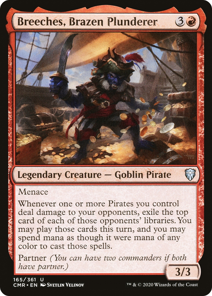 Breeches, Brazen Plunderer (CMR-165) [Commander Legends] Foil MTG Single Wizards of the Coast