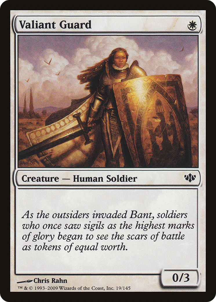 Valiant Guard (CON-019) [Conflux] Foil MTG Single Wizards of the Coast