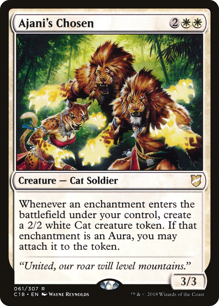 Ajani's Chosen (C18-061) [Commander 2018] MTG Single Wizards of the Coast