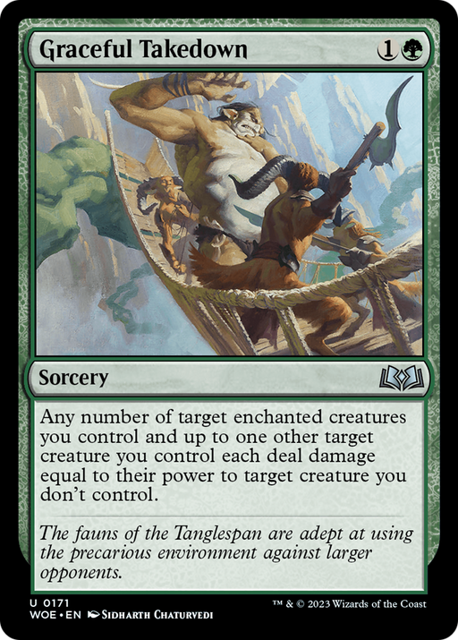 Graceful Takedown (WOE-171) [Wilds of Eldraine] Foil MTG Single Wizards of the Coast