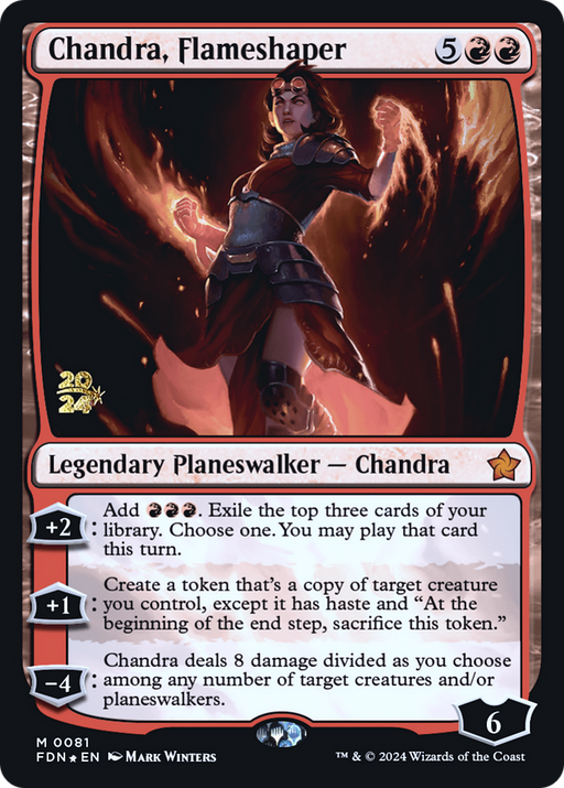 Chandra, Flameshaper (PRE-081) [Foundations Promos] Foil MTG Single Wizards of the Coast