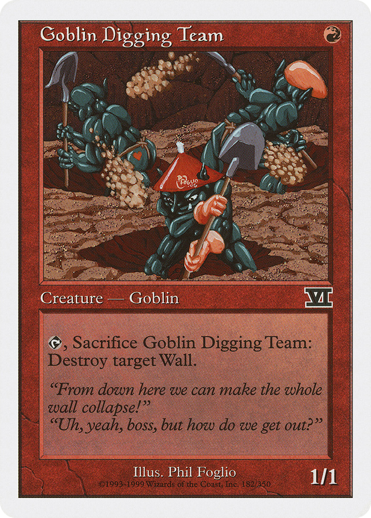 Goblin Digging Team (6ED-182) [Classic Sixth Edition] MTG Single Wizards of the Coast