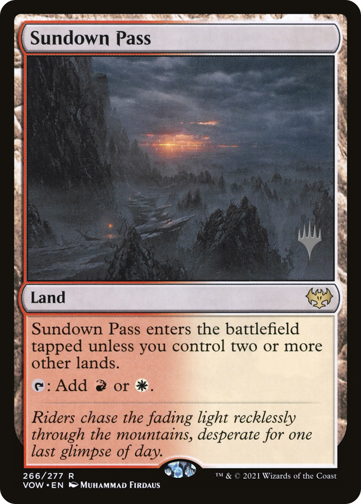 Sundown Pass (PPDMU-266) [Innistrad: Crimson Vow Promos] Foil MTG Single Wizards of the Coast