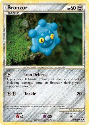 Bronzor (58/102) [HGSS: Triumphant] Pokemon Single Pokémon
