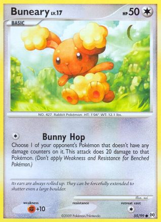 Buneary (55/99) Reverse Holofoil [Platinum: Arceus] Pokemon Single Pokémon