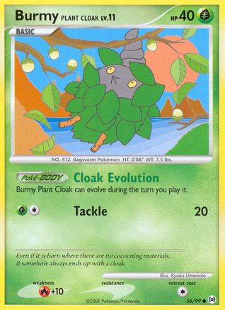 Burmy Plant Cloak (56/99) Reverse Holofoil [Platinum: Arceus] Pokemon Single Pokémon