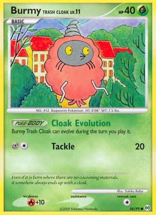 Burmy Trash Cloak (58/99) Reverse Holofoil [Platinum: Arceus] Pokemon Single Pokémon