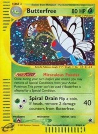 Butterfree (5) (/165) Reverse Holofoil [Vintage: Expedition] Pokemon Single Pokémon