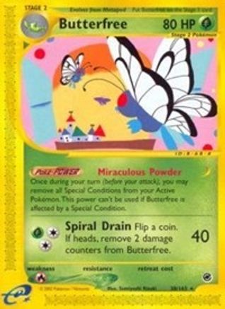 Butterfree (38) (/165) Reverse Holofoil [Vintage: Expedition] Pokemon Single Pokémon