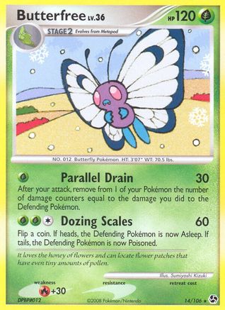 Butterfree (/106) Reverse Holofoil [DP: Great Encounters] Pokemon Single Pokémon