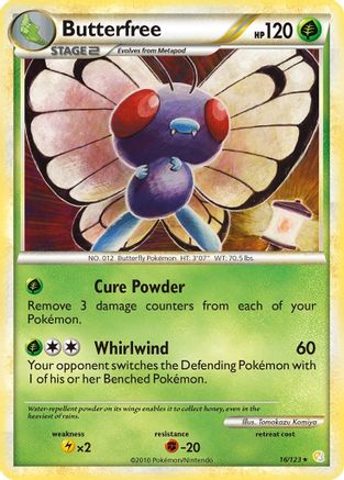 Butterfree (16/123) Reverse Holofoil [HGSS: Base Set] Pokemon Single Pokémon