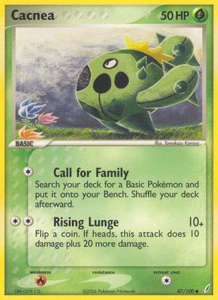 Cacnea (47/100) [EX: Crystal Guardians] Pokemon Single Pokémon