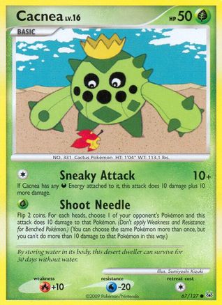 Cacnea (/127) Reverse Holofoil [Platinum: Base set] Pokemon Single Pokémon