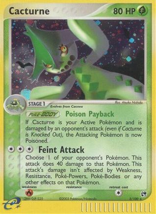 Cacturne (/100) Holofoil [EX: Sandstorm] Pokemon Single Pokémon
