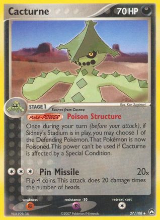 Cacturne (/108) Reverse Holofoil [EX: Power Keepers] Pokemon Single Pokémon