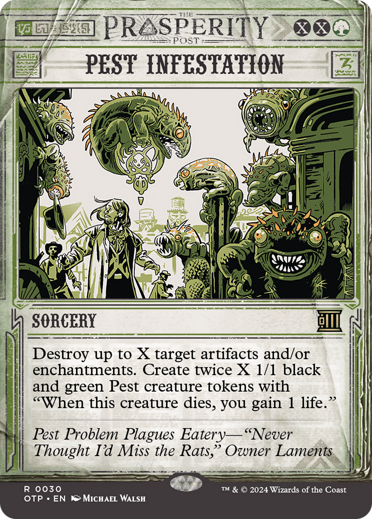 Pest Infestation (OTP-030) [Breaking News] (Showcase) (Borderless) MTG Single Wizards of the Coast