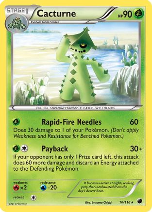 Cacturne (/116) Reverse Holofoil [BW: Plasma Freeze] Pokemon Single Pokémon