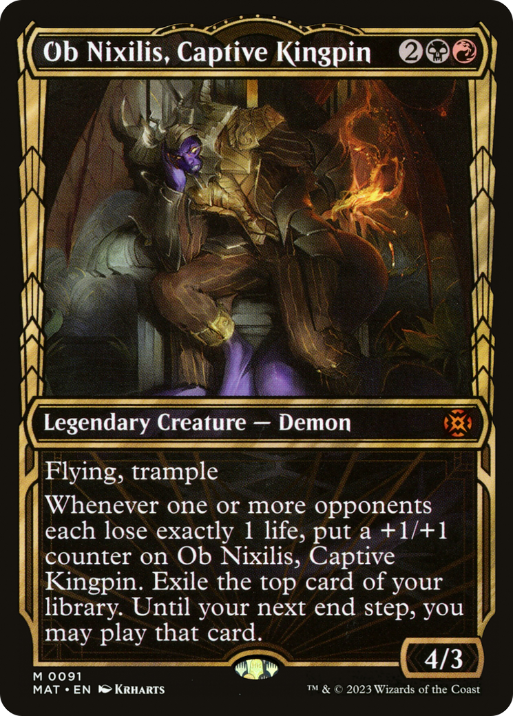 Ob Nixilis, Captive Kingpin (MAT-091) [March of the Machine: The Aftermath] (Showcase) Foil MTG Single Wizards of the Coast